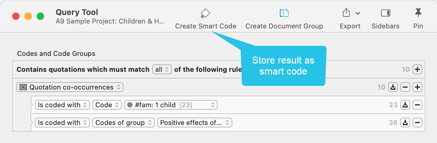 Store results as smart code