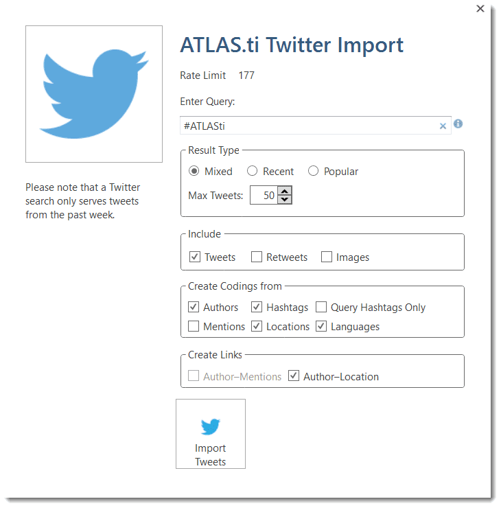 Import Twitter Data to ATLAS.ti