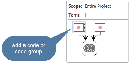 Add a code or code group to a query