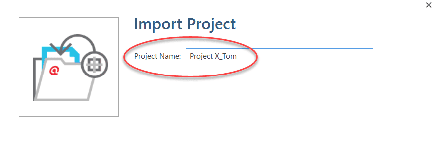 Rename project when importing