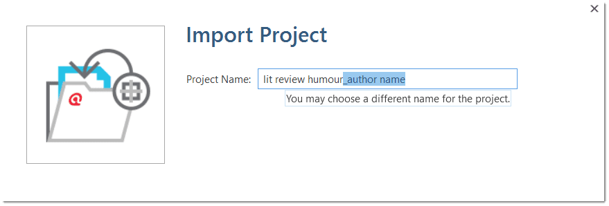 Importing a project