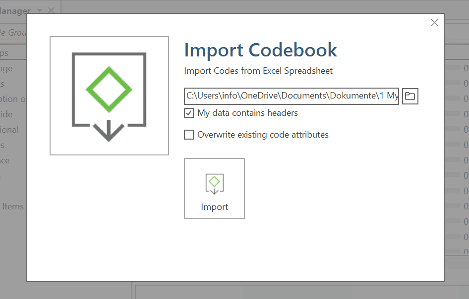 Import Codebook