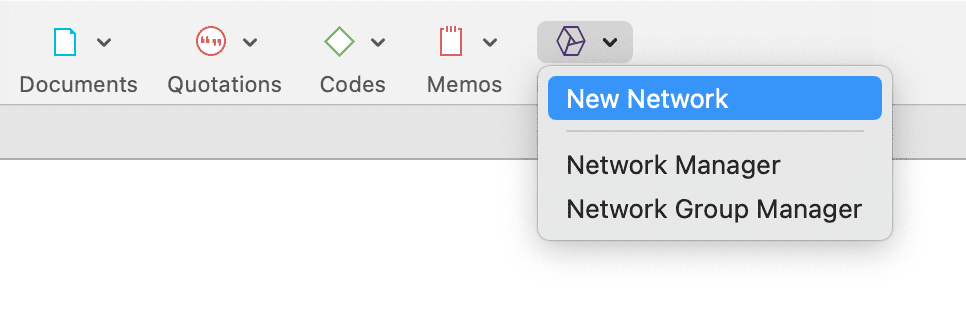 Crear una nueva red desde la barra de herramientas