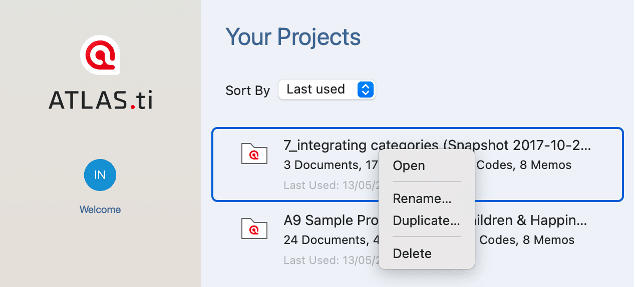 Delete a Project