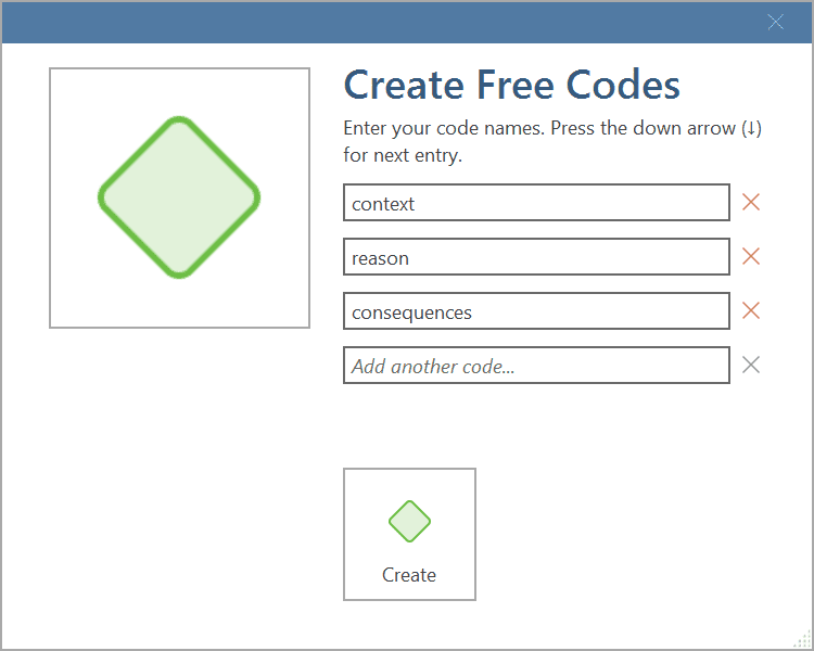 Enter new codes