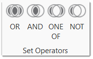 Set operators in the Query tool